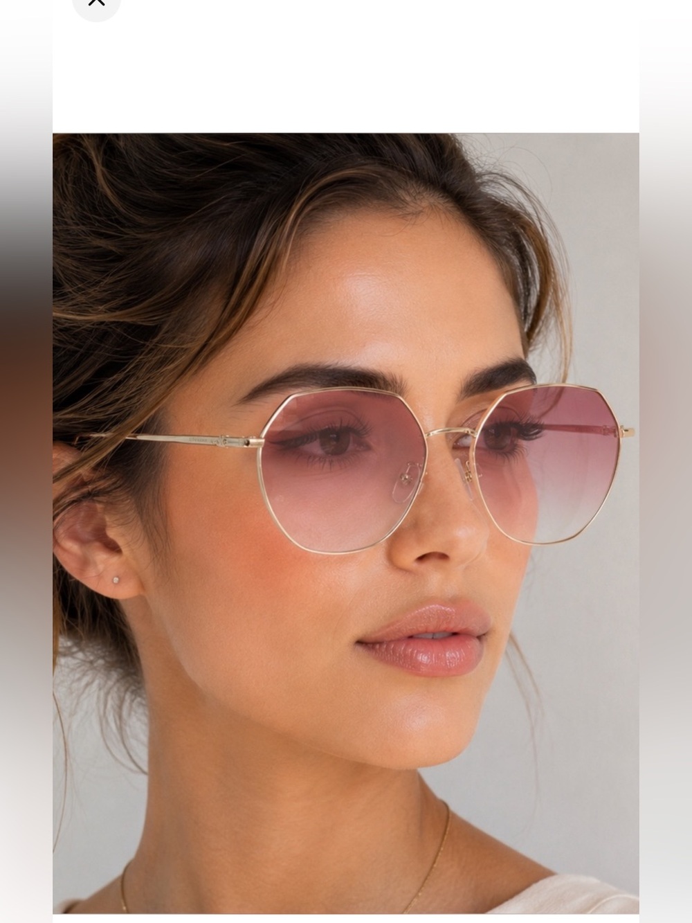 Longchamp Paris LO154S Sunglasses Gold Frame with Pink Gradient Lenses with case